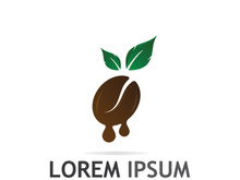 Creative coffee bean logo design.