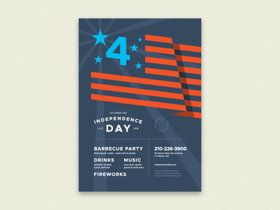 4th July Poster Template