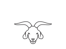 Goat Logo Template vector icon illustration design