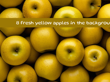 Fresh yellow apples in the background preview picture