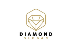 Gemstone Jewelry Logo, Design Vector Template