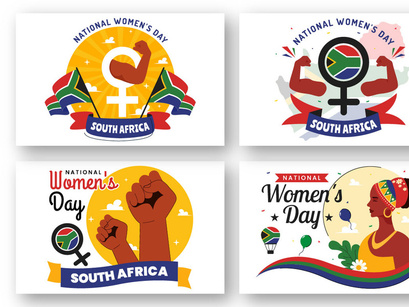 10 Women's Day in South Africa Illustration