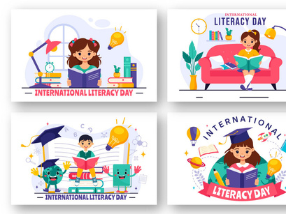 12 International Literacy Day Illustration