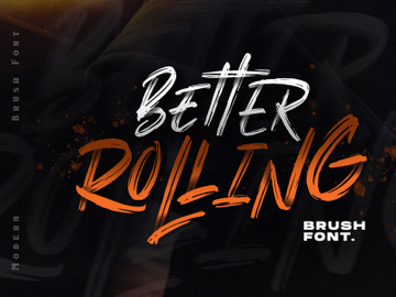 Free Better Rolling Brush Font preview picture