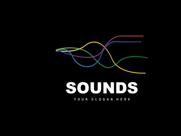 Sound Wave Logo, Equalizer Design, Music Wave Vibration