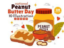 10 National Peanut Butter Day Illustration preview picture