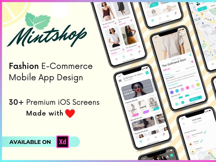 Mint Shop - Ecommerce Mobile UX/UI Kit preview picture
