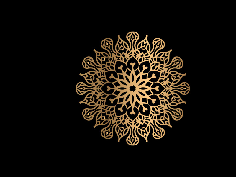 Mandala Flower Art Logo Background Design