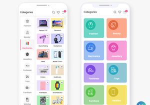 Category UI Design - Mobile App Categories List Kit