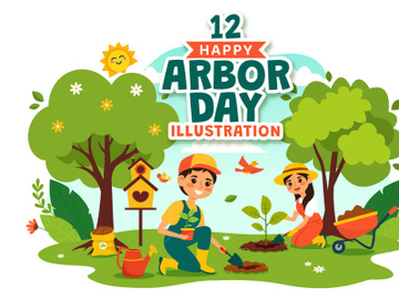 12 Happy Arbor Day Illustration preview picture