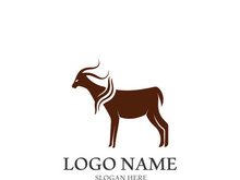 Goat logo template vector icon illustration design