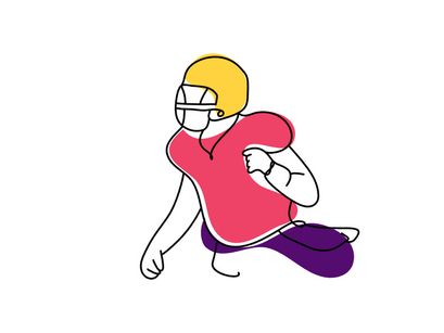 Line art flat illustration Super Bowl