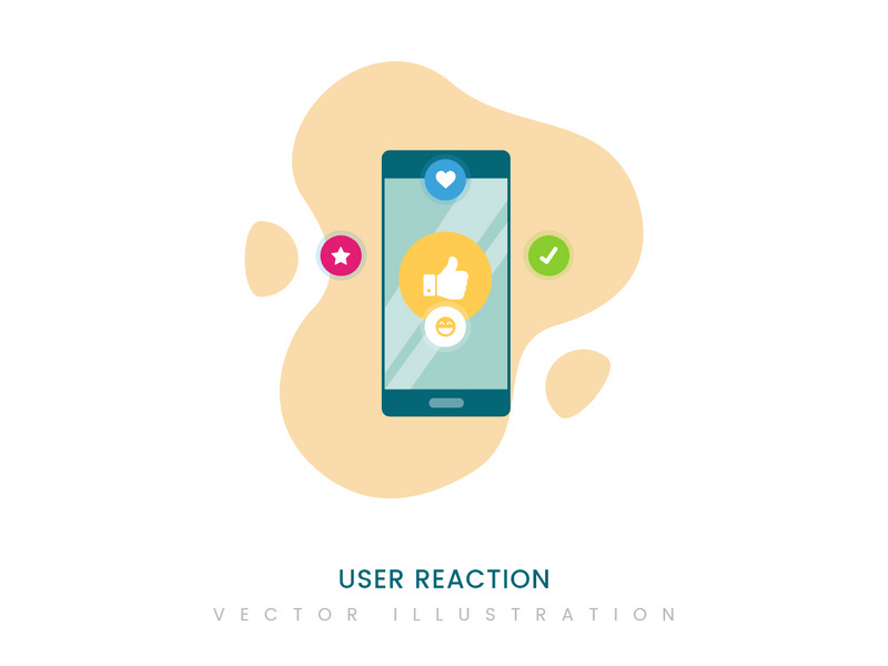 User reaction vector illustration