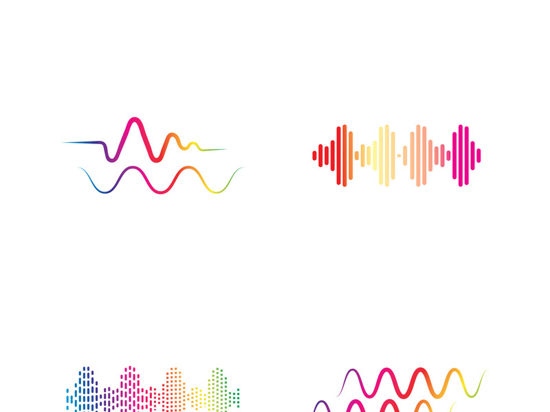 Sound waves vector illustration design template