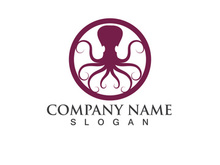 Octopus logo vector design symbol