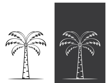 Summer palm tree logo design. preview picture