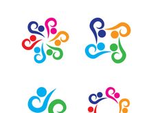 People group and community logo icon illustration design vector