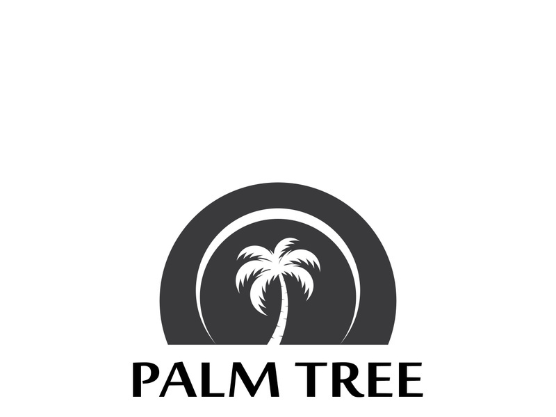 Unique and modern arabian palm tree logo design.