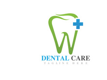 Dental care logo vector icon design