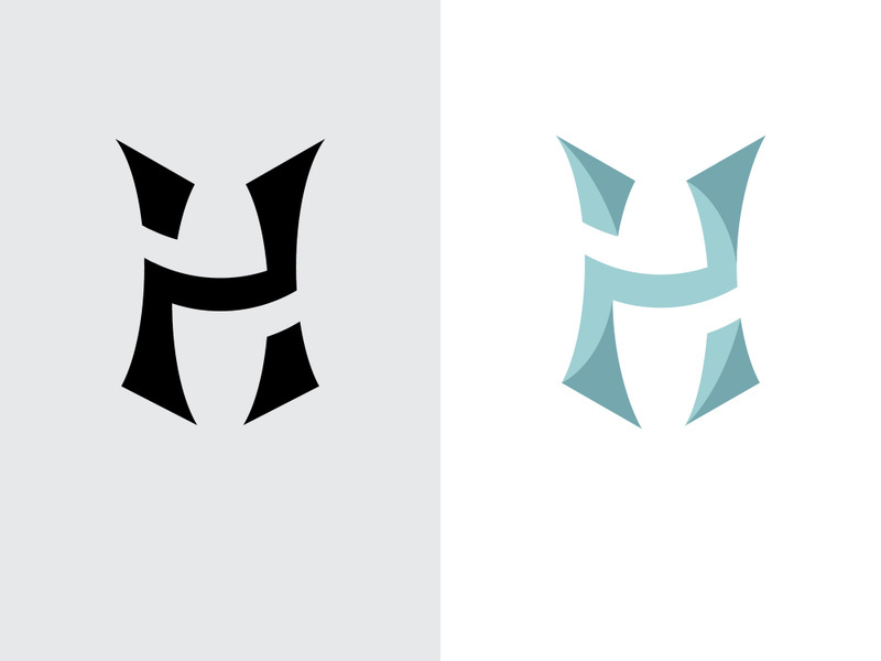 Letter h monogram logo design template