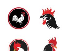 Rooster logo icon vector and symbol template design illustration