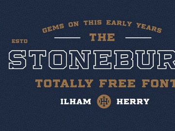 Stoneburg Block Free Font preview picture