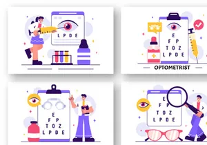 10 Professional Optometrist Illustration