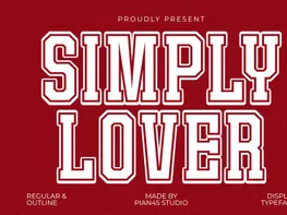 Simply Lover - Display Font preview picture