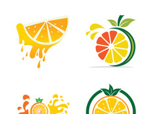 Orange logo design vector icon illustration design