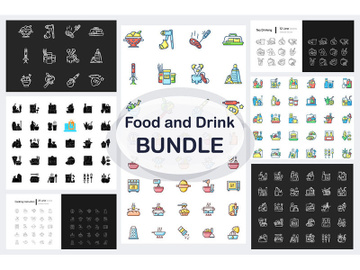 Food and drink icon bundle preview picture