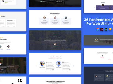 36 Testimonials Widgets For Web UI Kit preview picture