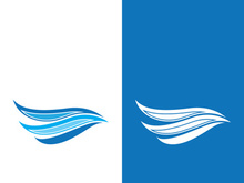 Wave beach vector illustration design logo