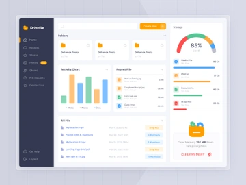 File Sharing Dashboard UI Kit preview picture