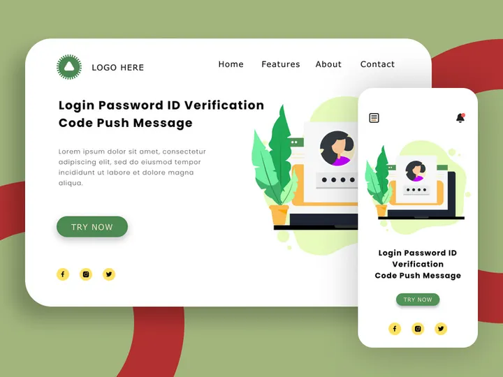 Login Password ID Verification Code concept