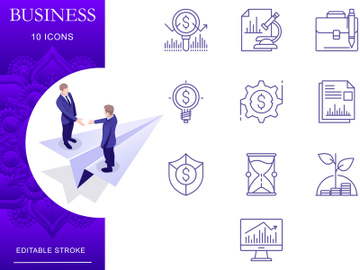 outline : Business And Finance Icon Set preview picture