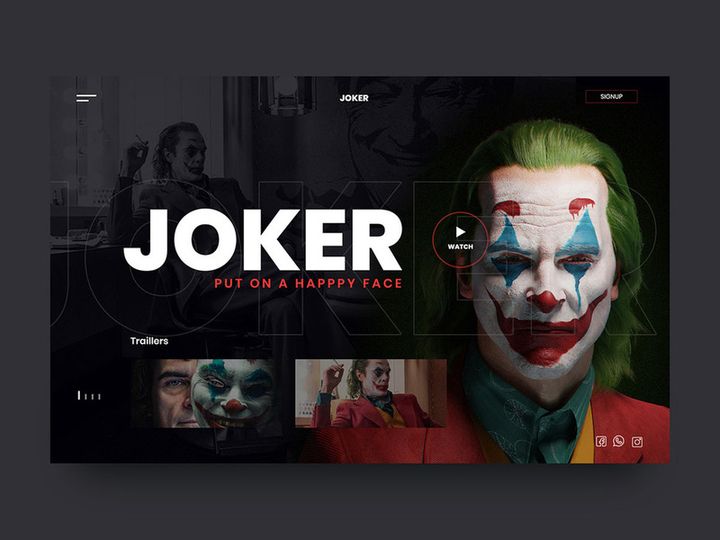 Watch Online Movie Web landing page