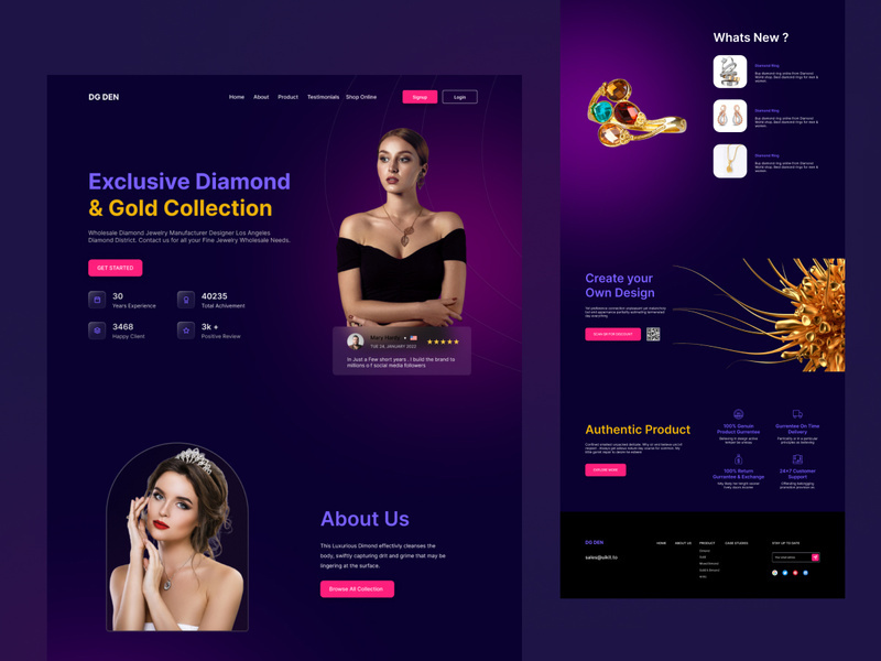Jewelry Landing Page Template
