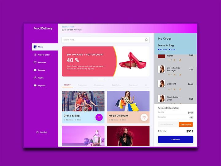 E-Commerce Dashboard UI