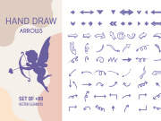 hand drawing arrows doodle collection
