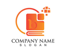 Digital book logo technology vector icon design