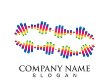 Sound waves vector illustration design template