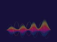 Sound waves vector illustration design template