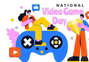 10 National Video Game Day Illustration