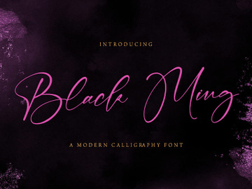 Black Ming - Calligraphy Script Font preview picture