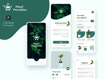 Plant Paradise Store App Design preview picture