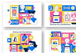 10 Online Art Exhibition Illustration