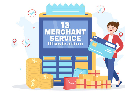 13 Merchant Service Illustration