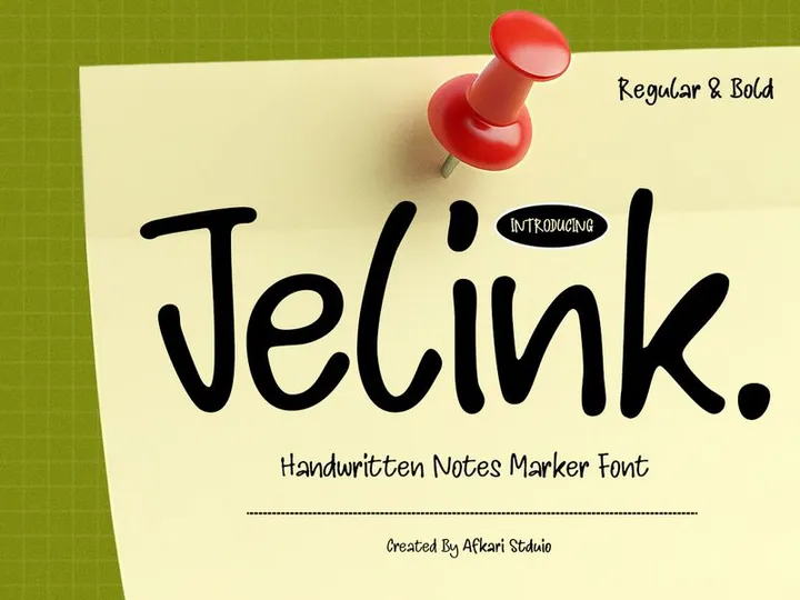 Jelink - Handwritten Marker Note Font