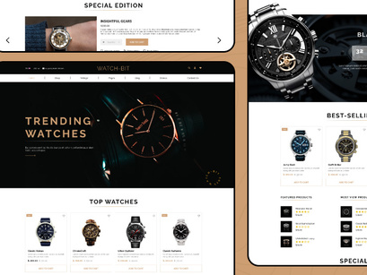 Watch-Bit: Customized Watch Shop UI Kit For Online Business