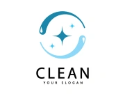 Clean and wash creative symbols,Company cleaning services graphic design